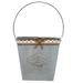 Metal Hanging Planter Suculent Steel Tub with Hemp Rope Plant Holder Decor Hanging Flower Pots Indoor Outdoor Hanging Baskets (M