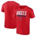 Men's Fanatics Branded Red Los Angeles Angels Power Hit T-Shirt