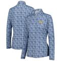 Women's EPNY Blue 2024 Presidents Cup Broken Geometric Print Quarter-Zip Pullover Top