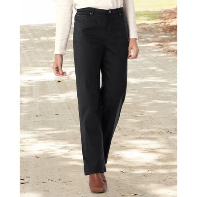 Appleseeds Women's Dreamflex Color Straight-Leg Jeans - Black - 16P - Petite