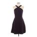 Club Monaco Casual Dress - A-Line High Neck Sleeveless: Purple Dresses - Women's Size 4