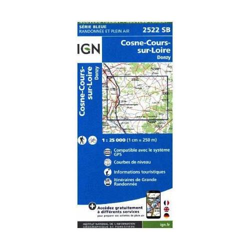 IGN Karte, Serie Bleue Cosne Cours sur Loire