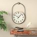 Gold Metal Wall Clock with Textured Glass Backing