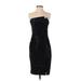 Nicole Miller Collection Cocktail Dress - Sheath Strapless Sleeveless: Black Print Dresses - Women's Size 0