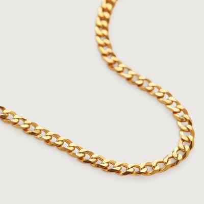 Gold Flat Curb Chain Necklace 41-46cm/16-18'
