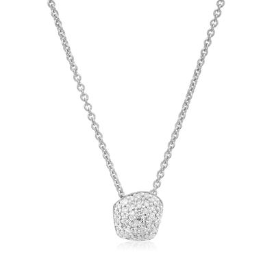 Sterling Silver Nura Mini Nugget Necklace Diamond