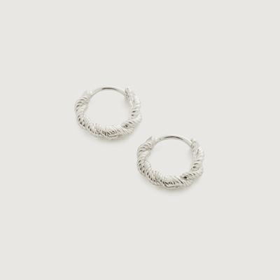 Sterling Silver Corda Mini Huggie Earrings
