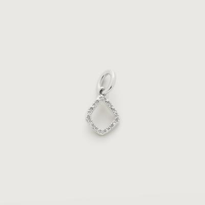 Sterling Silver Riva Mini Kite Diamond Pendant Charm Diamond