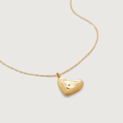 Woven Heart Locket Chain Necklace