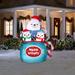 Gemmy Christmas Airblown Inflatable Hot Cocoa Mug Scene, 6.5 ft Tall