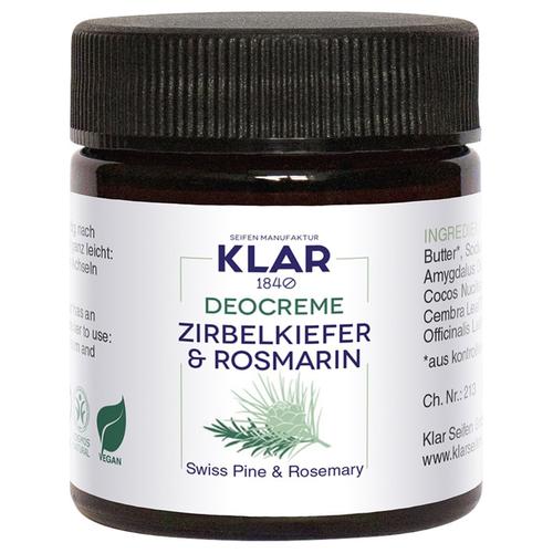 Klar Seifen – Zirbelkiefer & Rosmarin Deodorants 30 ml