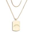 WEAR by Erin Andrews x Baublebar Los Angeles Chargers Gold Dog Tag Necklace