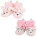 Hudson Baby Infant Girl Cozy Fleece Booties Bunny Bear 12-18 Months