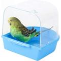 Bird Cage Bath Parakeet Bathing Tube Bird Bath Cage for Small Bird Bird Cage Accessories Blue