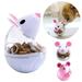 Temacd Pet Cat Kitten Mouse Shape Treat Holder Food Storage Dispenser Chew Play Toy