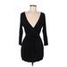Elie Tahari Casual Dress: Black Dresses - Women's Size Medium