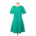 CeCe by Cynthia Steffe Casual Dress: Teal Dresses - Women's Size 8