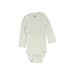 Gerber Long Sleeve Onesie: White Bottoms - Size 6-9 Month