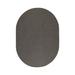 White Oval 3' x 5' Area Rug - Ambient Rugs Solid Area Rug Polyester | Wayfair CERDO-SMOKE-GREEN-OVAL-3X5