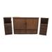 Forest Designs Cabinet Bed & Piers Bundled Set Wood in Gray | 45 H x 67 W x 25 D in | Wayfair 3721-3725-CGR