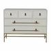 Gabby Maya 5 Drawer 44" W Solid Wood Dresser Wood in Brown/White | 33 H x 44 W x 18 D in | Wayfair SCH-169285