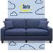 Serta at Home Serta Palisades Upholstered Tool-Free Assembly Straight Arm 73" Sofa for Living Room Polyester in Blue | Wayfair CR48582