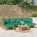 Bay Isle Home™ Karyn 6 - Person Seating Group w/ Cushions Wood in Brown | Outdoor Furniture | Wayfair A240259C48964B288084AA899C4B08A1