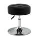 Wrought Studio™ Geovana Iron Adjustable Accent Stool Faux Leather/Upholstered/Leather in Black/Gray | 22 H x 15.25 W x 15.25 D in | Wayfair