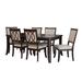 Lark Manor™ Artorias 6 - Person Extendable Solid Woood Dining Set Wood/Upholstered in Brown | 30 H in | Wayfair AE3C0FE4C7A44429BF75C740B66CC30A