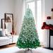 The Holiday Aisle® Javarris 7.6 FT Christmas Tree w/ 300 Cool White LED Lights in Green/White | Wayfair E8B03CF4CF734C98BA1A8E4340B4B950