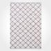 60 x 40 x 0.4 in Area Rug - 17 Stories Krishnav Geometric Machine Woven Wool/Cotton Area Rug in Gray Metal | 60 H x 40 W x 0.4 D in | Wayfair