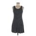 Olivia Rae Casual Dress - A-Line Scoop Neck Sleeveless: Gray Print Dresses - Women's Size Medium