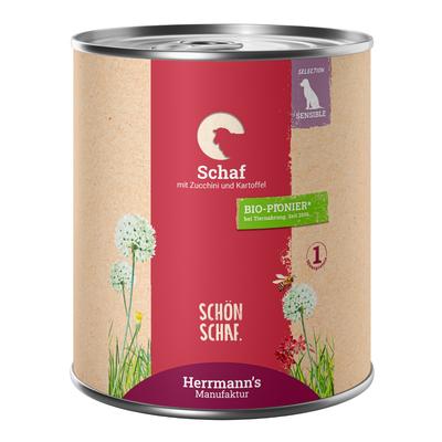 Sparpaket: 12x800g Herrmann´s Menü Sensitive Schaf mit Bio-Zucchini und Bio-Kartoffeln...