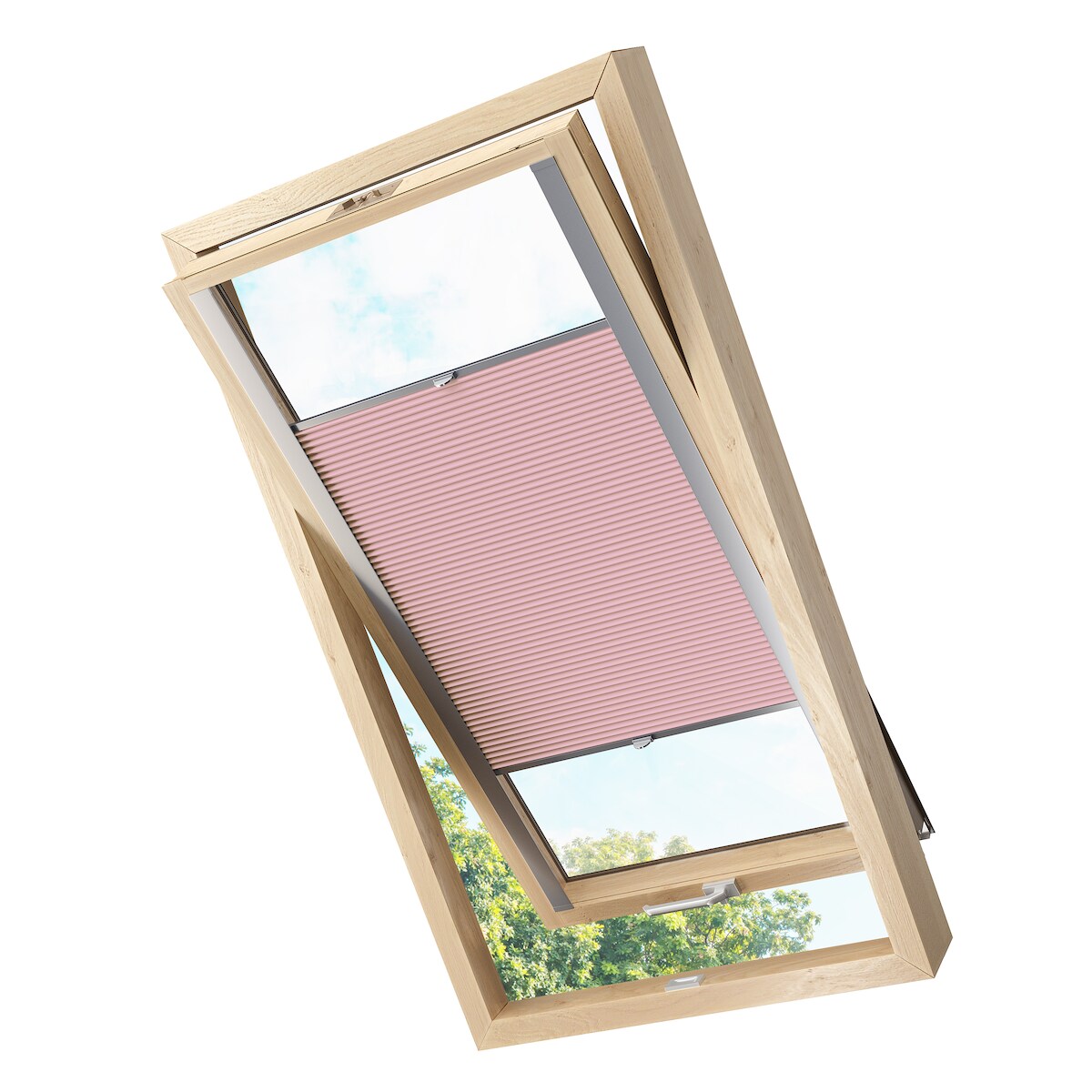 KS Handel 24 Dachfensterplissee Faltrollo Thermo verdunkelnd passend für Fakro 134x98 Beere Image