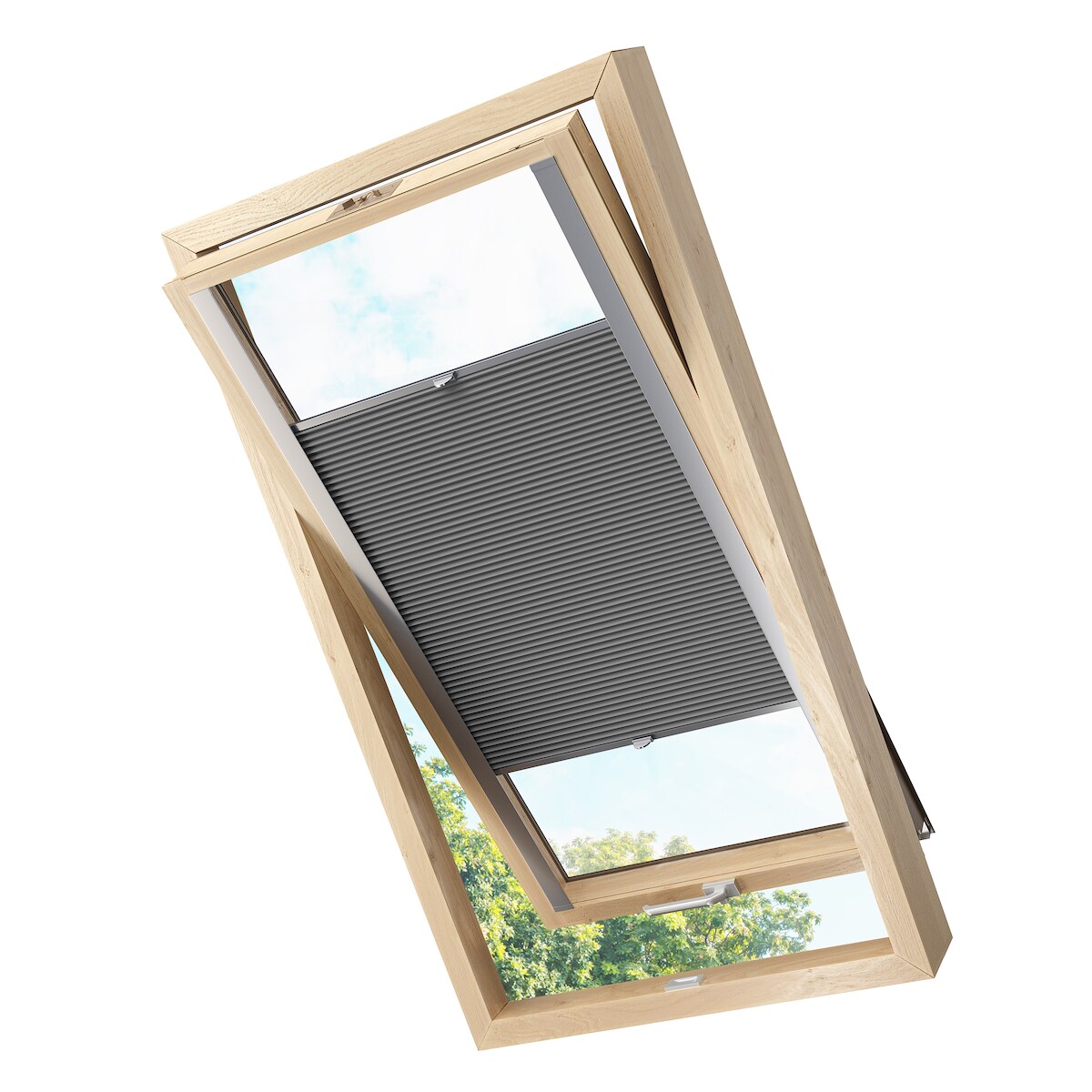 KS Handel 24 Dachfensterplissee Faltrollo Thermo verdunkelnd passend für Velux SK10 Dunkelgrau Image