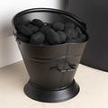 Charles Bentley Snug Fir Coal Bucket Metal Carry Handle and Support Handle Iron Black Matte Finish
