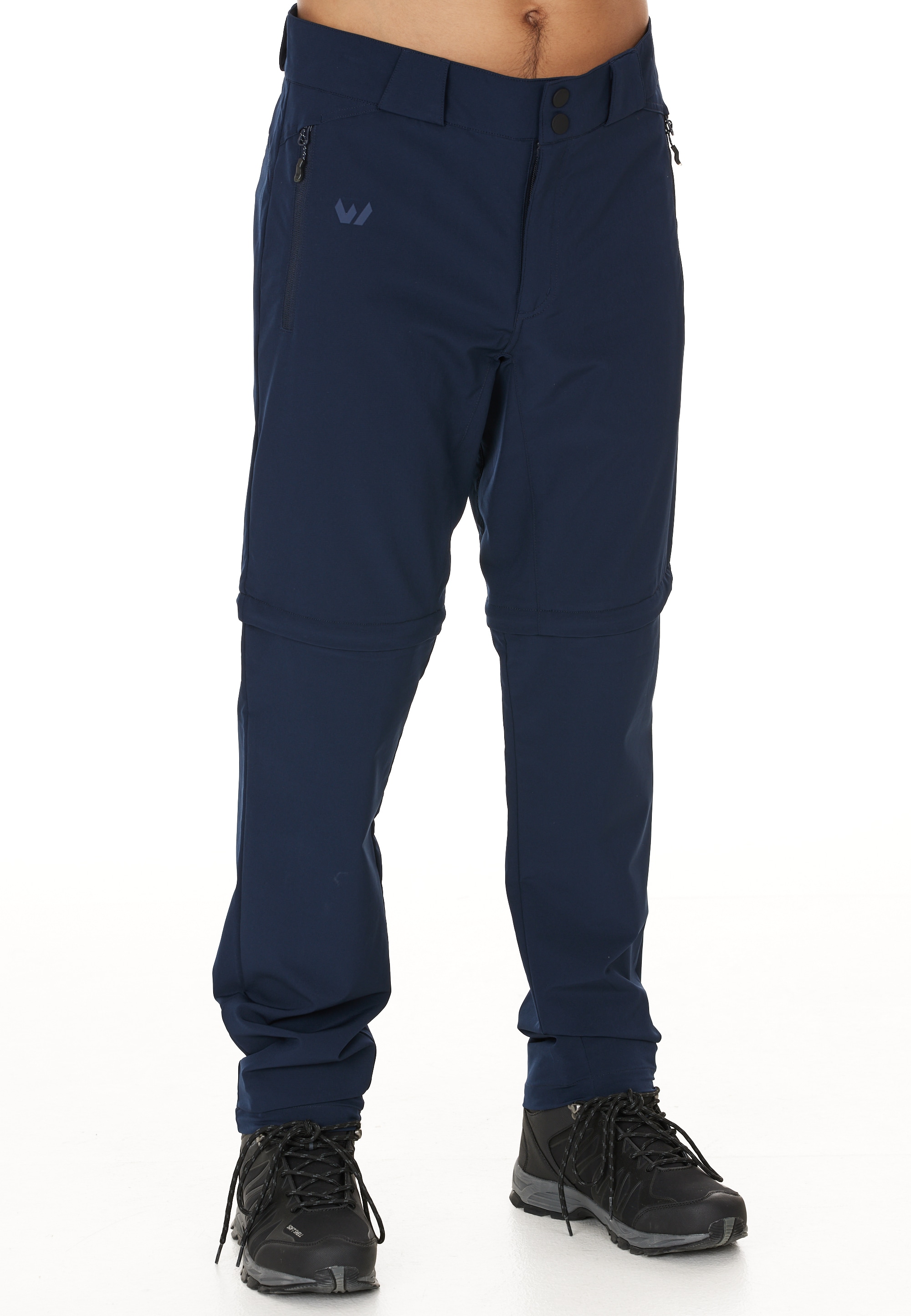 Outdoorhose WHISTLER "Gerdi", Herren, Gr. L, US-Größen, blau (dunkelblau), 92% Polyester, 8% Elasthan, unifarben, lang, Hosen, zur Verwendung als Hose oder Shorts dank Zip-Off-Funktion Image