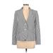 Anne Klein Blazer Jacket: Below Hip Gray Print Jackets & Outerwear - Women's Size 4