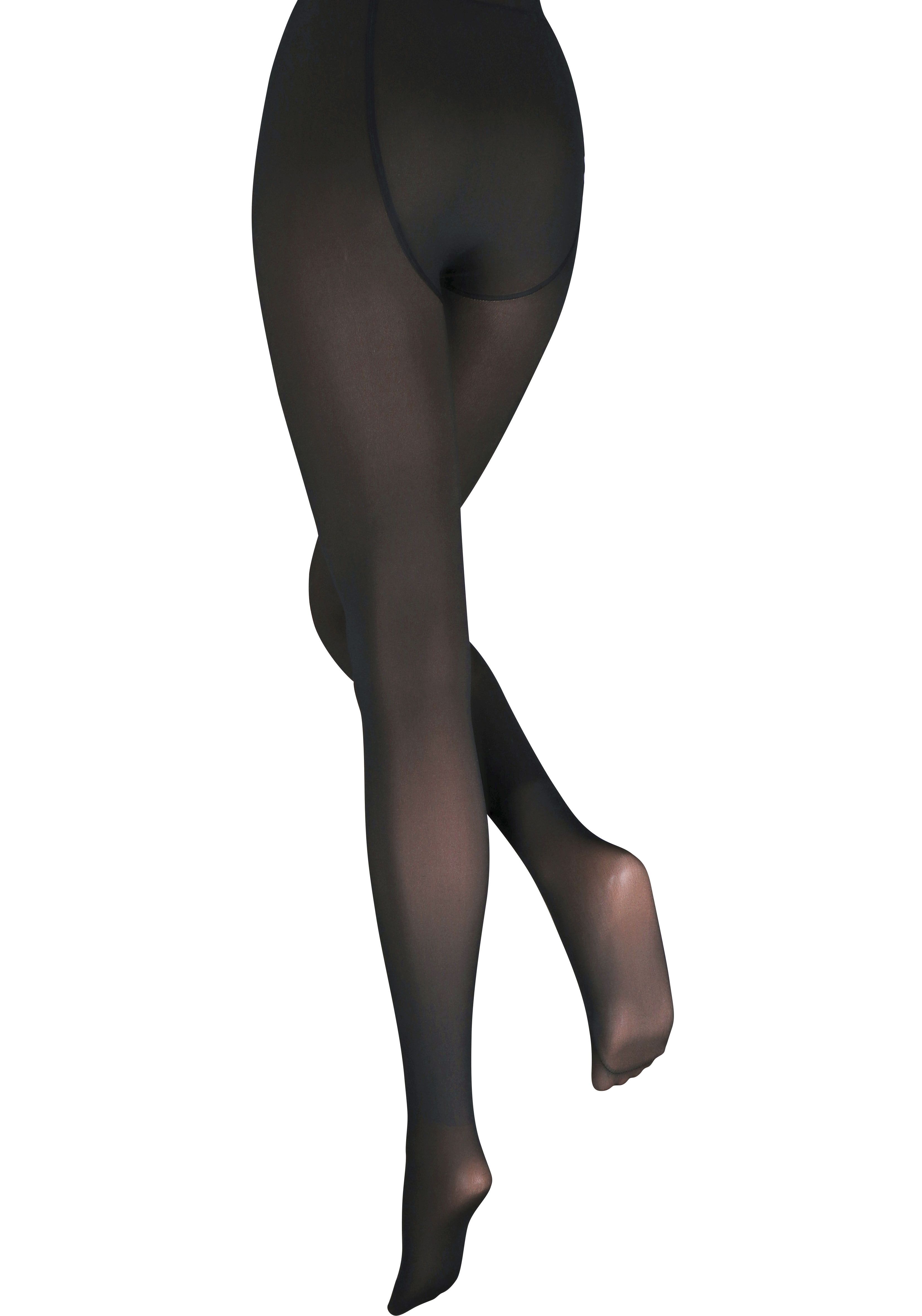 Thermostrumpfhose CAPELLI NEW YORK, Damen, Gr. S/M, schwarz, Obermaterial: 92% Polyamid, 8% Elasthan, unifarben, Strumpfhosen, mit elastischem Bund