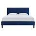Modway Tufted Platform Bed Upholstered/Velvet in Blue | 55.5 H x 61.5 W x 41.5 D in | Wayfair 889654236542