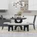 Gracie Oaks Zanera Round 44.02" Dining Set Wood/Upholstered in Gray | 30.03 H x 44.02 W x 44.02 D in | Wayfair 10E18112D7D2497AB0631B60DB05CB4F