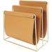 Latitude Run® Raydel Leather Magazine Rack Leather/Metal in Orange/Yellow | 12 H x 12.55 W x 7.95 D in | Wayfair 08C02CDB16CD462B9CB2D8AE83D95DE0