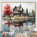 Red Barrel Studio® Red & Gray Lakeouse Majestic Retreat IV On Canvas Print Canvas, Cotton | 12 H x 20 W x 1 D in | Wayfair