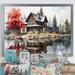 Red Barrel Studio® Red & Gray Lakeouse Majestic Retreat IV On Canvas Print Plastic | 34 H x 44 W x 1.5 D in | Wayfair
