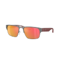 Armani Exchange Man Sunglass AX2046S - Frame color: Matte Gunmetal, Lens color: Dark Violet Mirror Red