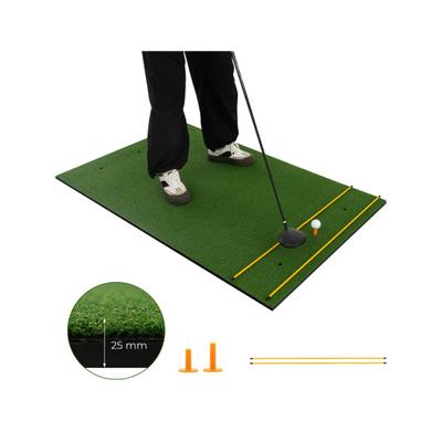 Costway 5 x 3 ft Artificial Turf Grass Practice Mat for Indoors and Outdoors-25mm