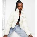 Columbia Puffect cropped jacket in chalk Exclusive at ASOS-White