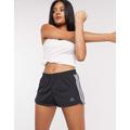 adidas Training Pacer 3 stripe knitted shorts in black