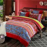 Boho Quilt Set, Cotton Quilt Bedding Set with 3 Piece