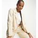 Vero Moda Petite tailored leather look suit blazer in cream-White